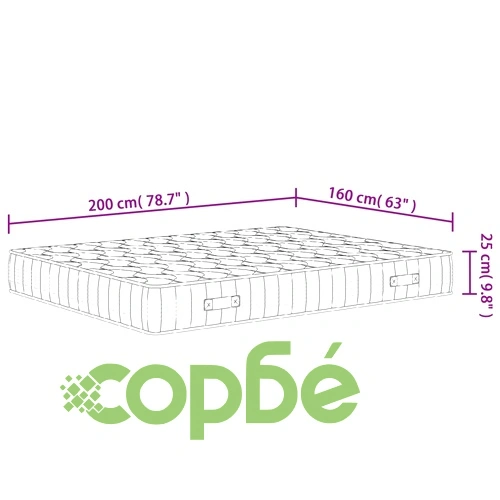Матрак покет пружини средна твърдост 160x200 см Super King Size ➤ топ цена ➤ sorbe.bg