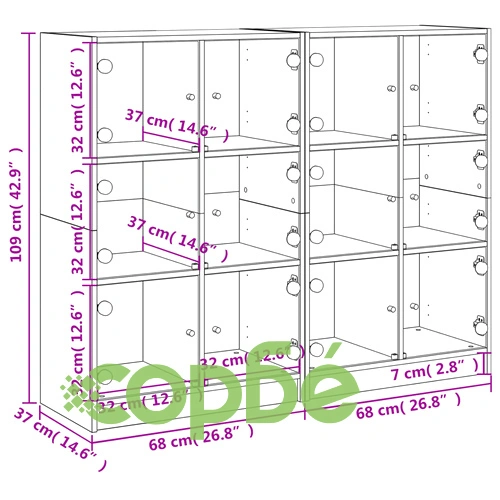 Библиотека с врати бяла 136x37x109 см инженерно дърво ➤ топ цена ➤ sorbe.bg