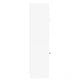 Библиотека с врати бяла 136x37x142 см инженерно дърво