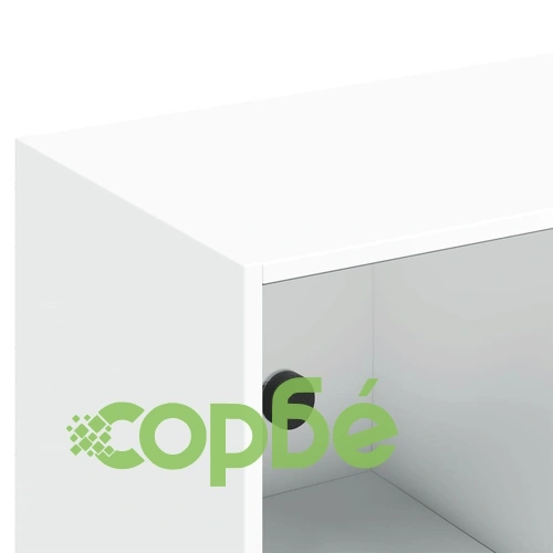 Библиотека с врати бяла 136x37x142 см инженерно дърво ➤ топ цена ➤ sorbe.bg