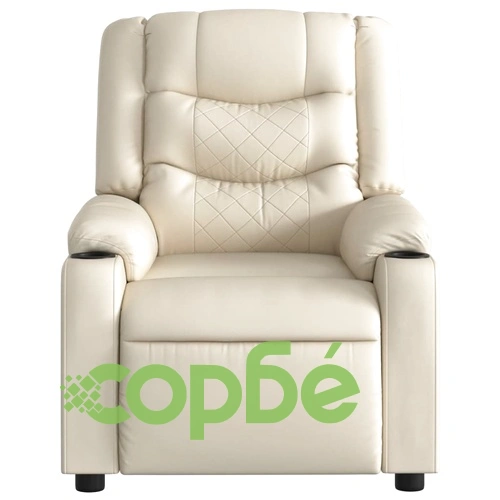 Електрически наклоняем стол, кремав, изкуствена кожа ➤ топ цена ➤ sorbe.bg