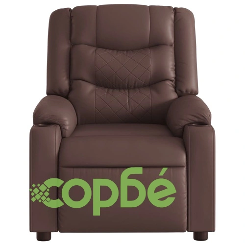 Електрически наклоняем стол, кафяв, изкуствена кожа ➤ топ цена ➤ sorbe.bg
