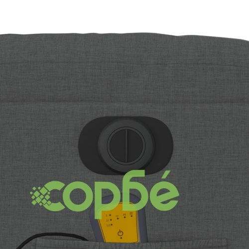 Електрически масажен реклайнер стол, тъмносив, текстил ➤ топ цена ➤ sorbe.bg