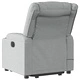 Електрически изправящ масажен реклайнер стол светлосив текстил