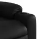 Електрически изправящ реклайнер стол, черен, еко кожа