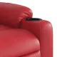 Електрически изправящ реклайнер стол, червен, изкуствена кожа