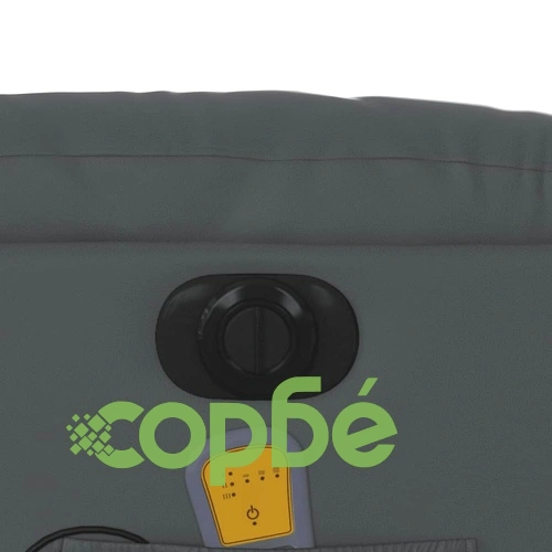 Електрически изправящ масажен реклайнер стол, сив, еко кожа ➤ топ цена ➤ sorbe.bg