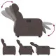 Електрически реклайнер стол, тъмнокафяв, текстил