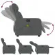Електрически масажен реклайнер стол, тъмносив, текстил