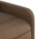 Изправящ реклайнер стол, кафяв, текстил