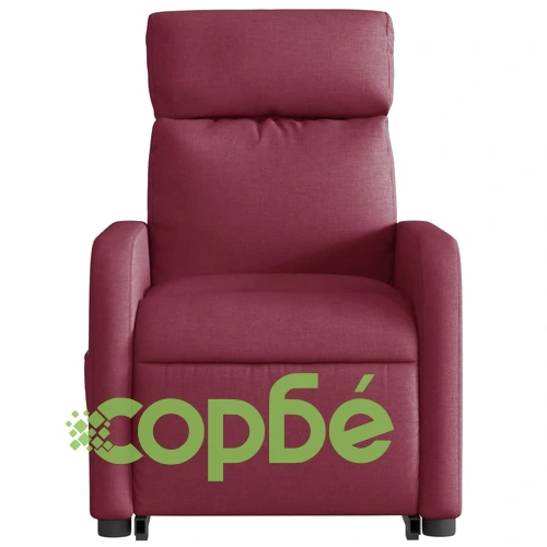 Електрически изправящ реклайнер стол, виненочервен, текстил ➤ топ цена ➤ sorbe.bg