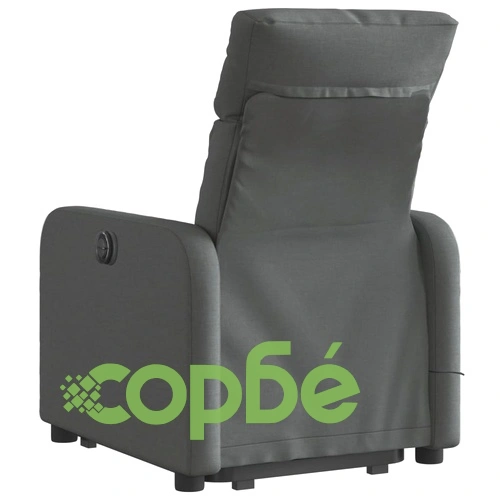 Електрически изправящ масажен реклайнер стол тъмносив текстил ➤ топ цена ➤ sorbe.bg