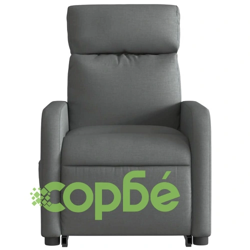 Електрически изправящ масажен реклайнер стол тъмносив текстил ➤ топ цена ➤ sorbe.bg