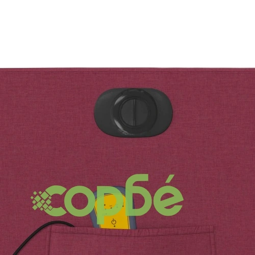 Електрически изправящ масажен реклайнер виненочервен текстил ➤ топ цена ➤ sorbe.bg