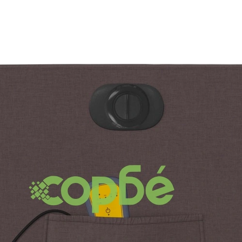 Електрически изправящ масажен реклайнер стол тъмнокафяв текстил ➤ топ цена ➤ sorbe.bg