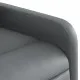 Електрически изправящ реклайнер стол, сив, изкуствена кожа