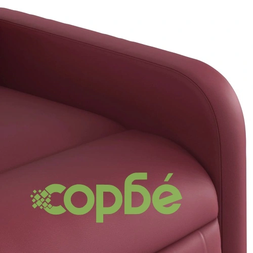 Електрически изправящ реклайнер стол, виненочервен, еко кожа ➤ топ цена ➤ sorbe.bg