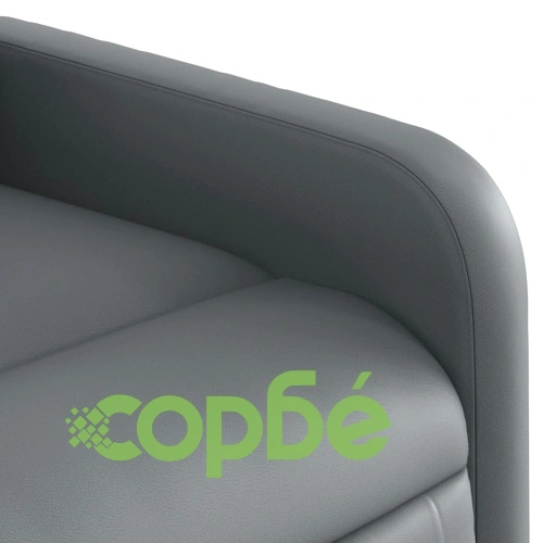 Електрически изправящ масажен реклайнер стол, сив, еко кожа ➤ топ цена ➤ sorbe.bg