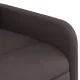 Изправящ масажен реклайнер стол, тъмнокафяв, текстил