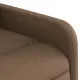 Електрически изправящ реклайнер стол, кафяв, текстил