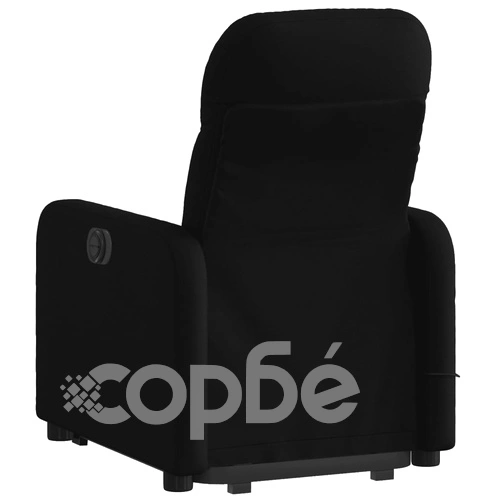 Електрически изправящ масажен реклайнер стол черен текстил ➤ топ цена ➤ sorbe.bg