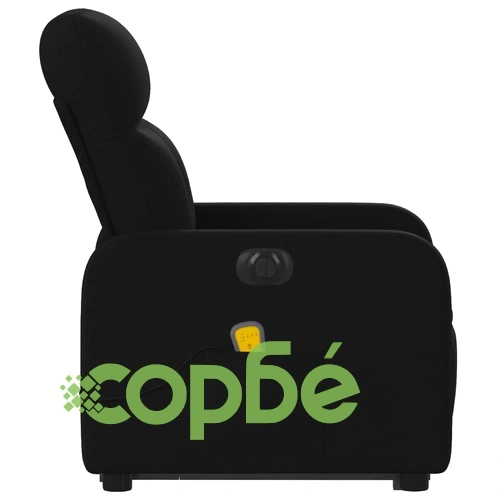 Електрически изправящ масажен реклайнер стол черен текстил ➤ топ цена ➤ sorbe.bg