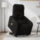 Електрически изправящ масажен реклайнер стол черен текстил