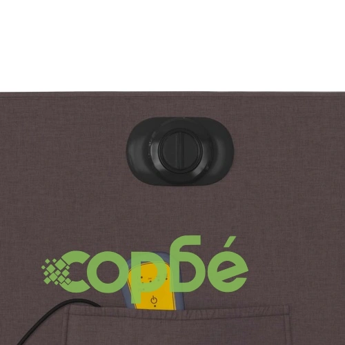 Електрически изправящ масажен реклайнер стол тъмнокафяв текстил ➤ топ цена ➤ sorbe.bg