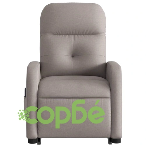 Електрически изправящ масажен реклайнер стол таупе текстил ➤ топ цена ➤ sorbe.bg