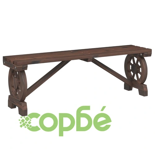 Градински пейки, 2 бр, масивна ела ➤ топ цена ➤ sorbe.bg