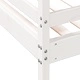Двуетажно легло, 80x200/120x200 см, бяло, борово дърво масив
