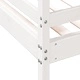 Двуетажно легло, 80x200/140x200 см, бяло, борово дърво масив