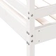 Двуетажно легло, 90x200/120x200 см, бяло, борово дърво масив