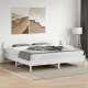 Рамка за легло с табла, бяла, 180x200 см, борово дърво масив