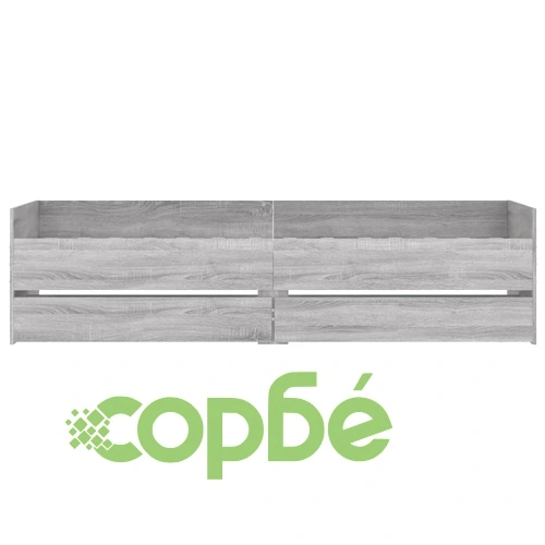 Рамка за легло с чекмеджета сив сонома 75x190 см Small Single ➤ топ цена ➤ sorbe.bg