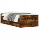 Рамка за легло с чекмеджета, опушен дъб, 90x190 см