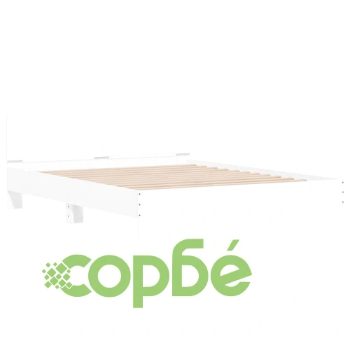 Рамка за легло с табла, бяла, 140x190 см ➤ топ цена ➤ sorbe.bg