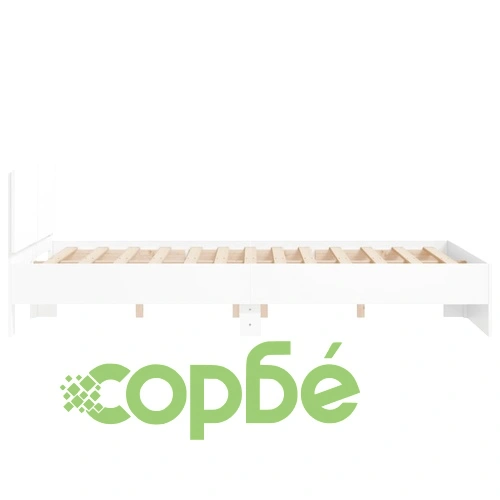 Рамка за легло с табла, бяла, 140x190 см ➤ топ цена ➤ sorbe.bg