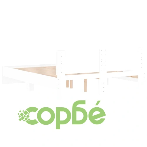 Рамка за легло с табла, бяла, 140x190 см ➤ топ цена ➤ sorbe.bg