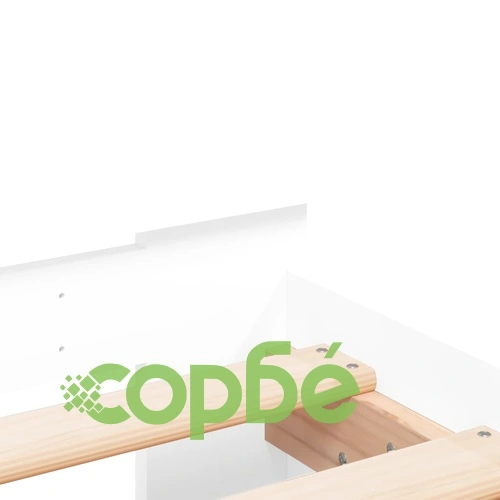 Рамка за легло с табла, бяла, 140x190 см ➤ топ цена ➤ sorbe.bg