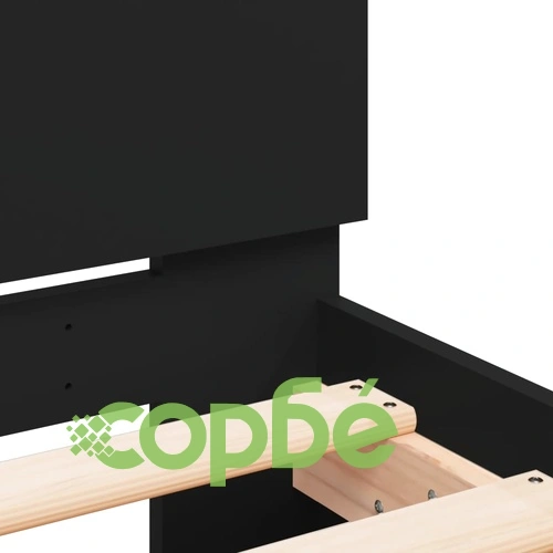 Рамка за легло с табла, черна, 140x190 см ➤ топ цена ➤ sorbe.bg