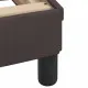 Рамка за легло с табла, тъмнокафява, 80x200 см плат