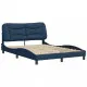 Рамка за легло с табла, синя, 120x200 см плат