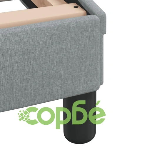 Рамка за легло без матрак, светлосива, 160x200 см, плат ➤ топ цена ➤ sorbe.bg