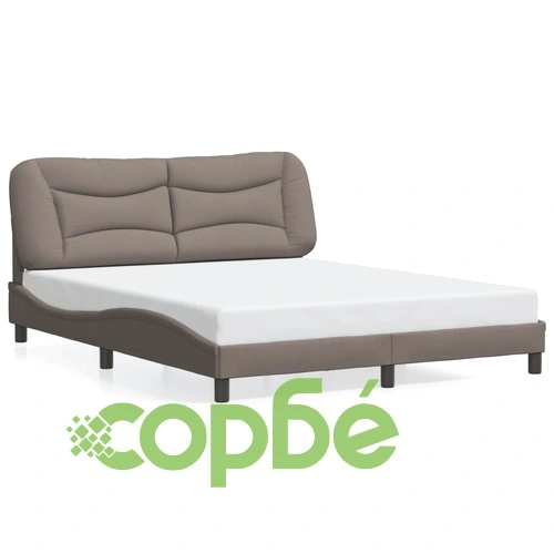 Рамка за легло без матрак, таупе, 160x200 см плат ➤ топ цена ➤ sorbe.bg