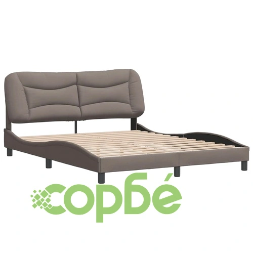 Рамка за легло без матрак, таупе, 160x200 см плат ➤ топ цена ➤ sorbe.bg