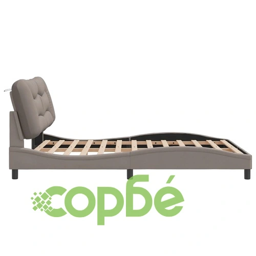 Рамка за легло без матрак, таупе, 160x200 см плат ➤ топ цена ➤ sorbe.bg