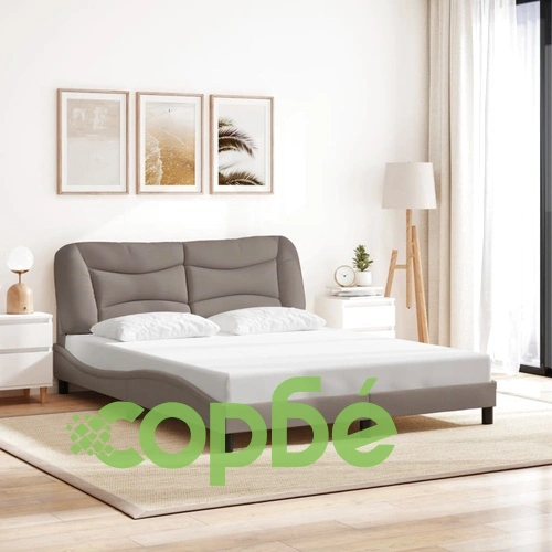 Рамка за легло без матрак, таупе, 160x200 см плат ➤ топ цена ➤ sorbe.bg