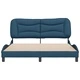 Рамка за легло без матрак, синя, 160x200 см, плат