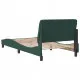 Рамка за легло, тъмнозелена,100x200 см, кадифе